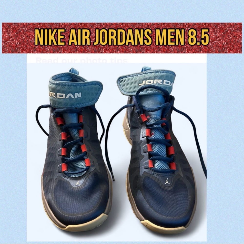 Air Jordan Dominate Pro True Blue and red trim  High-Top Sneakers 8.5 med
